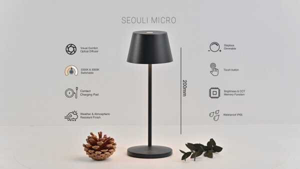 Villeroy & Boch Seoul Micro RC elfenbein ceramic Akku Tischleuchte