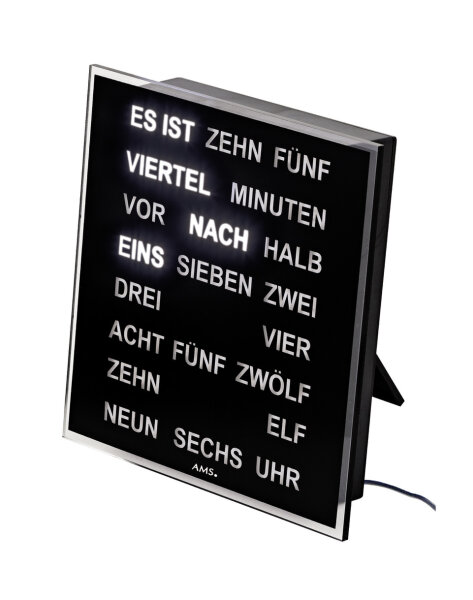 Intertime Wort-Uhr Word 20 schwarz