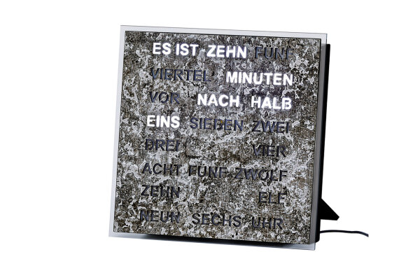Intertime Wort-Uhr Word 20 marmoriert metallic