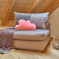 Wolke- Nickykissen komplett pink peach von farbenfreunde