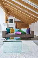 Kissenhülle Nicky eckig 50x50cm von farbenfreunde brombeer