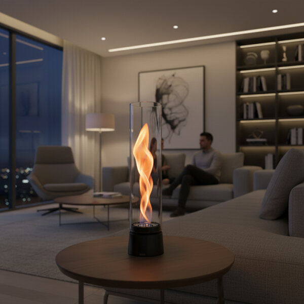 SPIN air 900 Tischfeuer Emaille schwarz