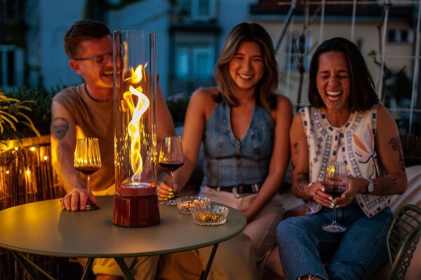 SPIN air 1200 Tischfeuer Emaille rot