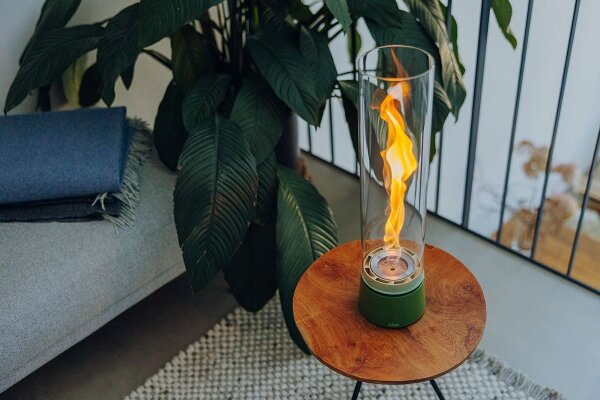 SPIN air 900 Tischfeuer Emaille grün