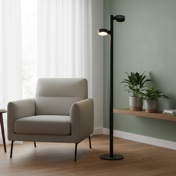 Sompex Ronda Akku-Stehleuchte 2-flg. schwarz