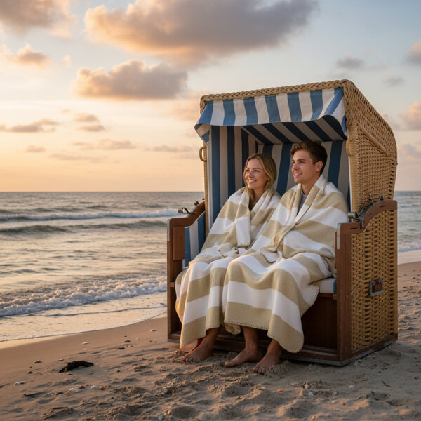 Riema Kuscheldecke Stine gelb-weiß