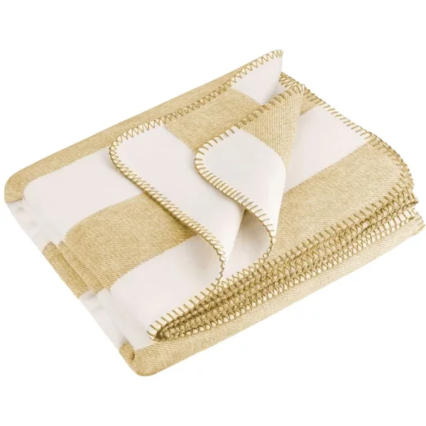 Riema Kuscheldecke Stine gelb-weiß