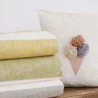 Riema Kuscheldecke Stine gelb-weiß