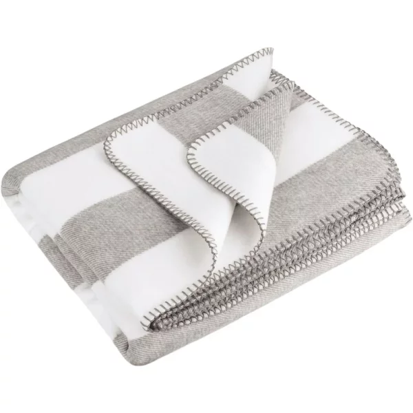 Riema Kuscheldecke Stine grau-weiß