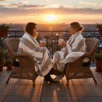 Riema Kuscheldecke Stine grau-weiß