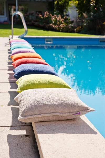 FRESH Frottee Kissenhülle 40x40cm von farbenfreunde Auster