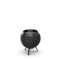MOON 45 all black Feuerkorb mit niedrigem Fuß