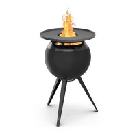 MOON 45 all black Plancha-Grillset hoch