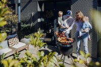 MOON 45 all black Plancha-Grillset hoch