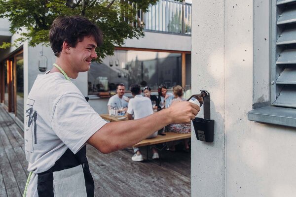 JOHNNY CATCH Cup Flaschenöffner silber