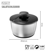 Gefu Salatschleuder PUSH IT Edelstahl