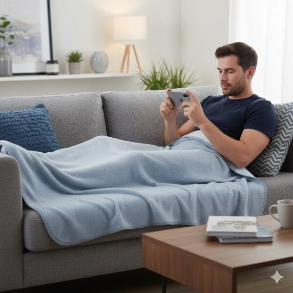 Riema Kuscheldecke Emma blau