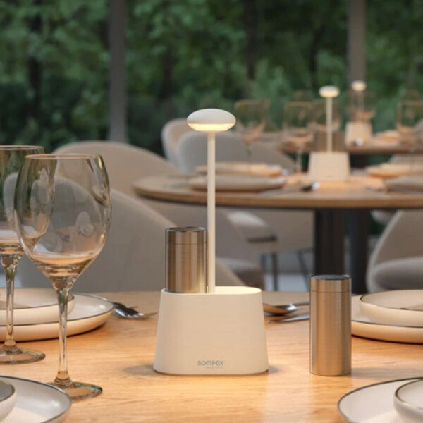 Sompex Heureca Akku-Tischleuchte weiß