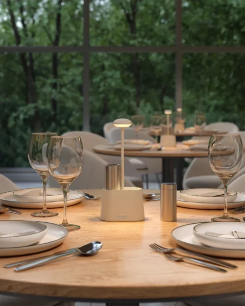 Sompex Heureca Akku-Tischleuchte sand