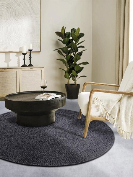 Villeroy & Boch Wollteppich Francois rund Anthrazit