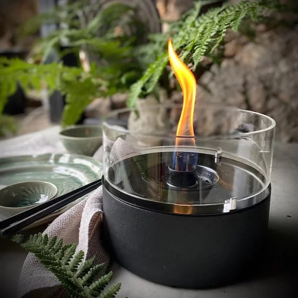 Tenderflame Café 18 Concrete Ceramic Tischfeuer