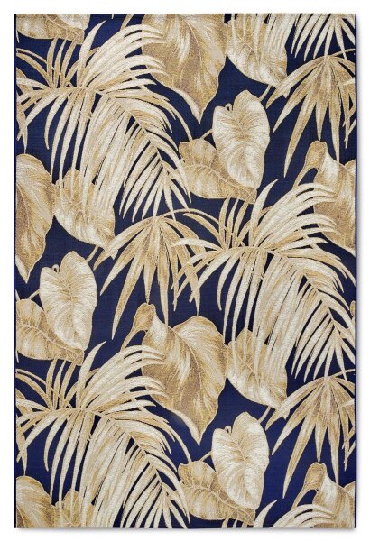 Villeroy & Boch In- & Outdoor Teppich Oktavie Dunkelblau Gold