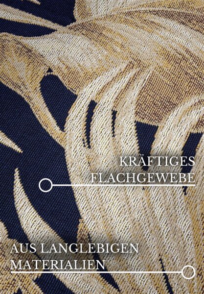 Villeroy & Boch In- & Outdoor Teppich Oktavie Dunkelblau Gold