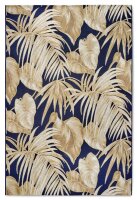 Villeroy & Boch In- & Outdoor Teppich Oktavie Dunkelblau Gold