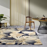 Villeroy & Boch In- & Outdoor Teppich Oktavie Dunkelblau Gold