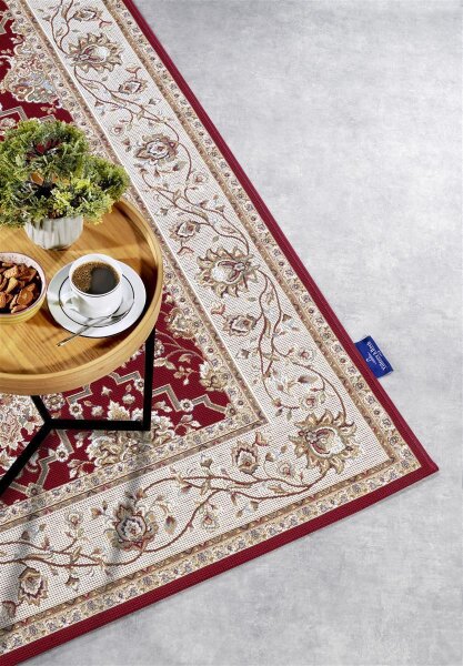 Villeroy & Boch In- & Outdoor Teppich Pierre Rot Creme