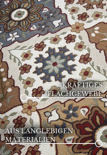 Villeroy & Boch In- & Outdoor Teppich Domenique Creme Bunt