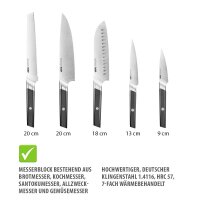 Gefu Messer-Set inkl. Messerblock ACURO 6-teilig