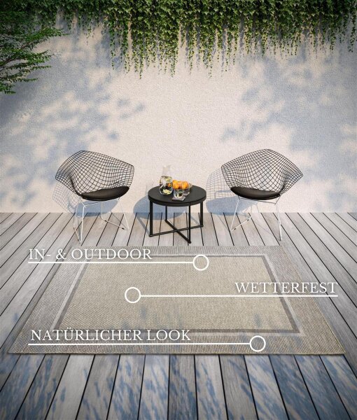 Villeroy & Boch In- & Outdoor Teppich Luitwin Natur Braun