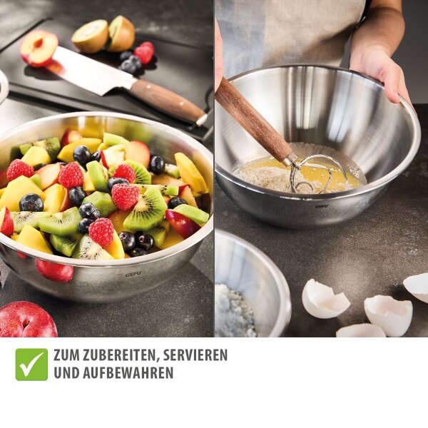 Gefu Edelstahlschüssel-Set CAVARO 4-teilig