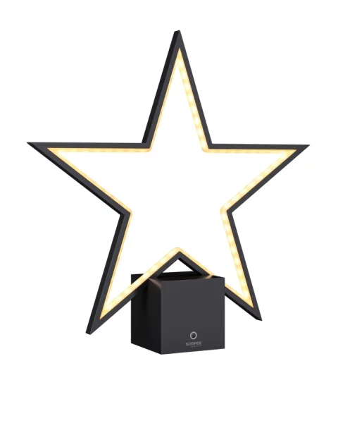 Sompex LED Stern Akku-Tischleuchte Lucy 2.0 schwarz 40cm