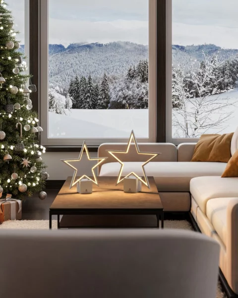 Sompex LED Stern Akku-Tischleuchte Lucy 2.0 schwarz 40cm