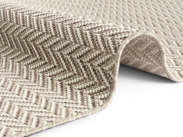 Elle Decoration In- & Outdoor Teppich Arras Natur Braun