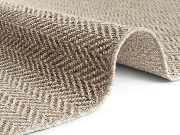 Elle Decoration In- & Outdoor Teppich Caen Natur Braun