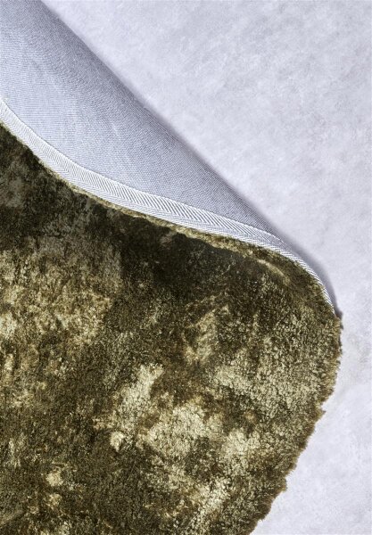 Elle Decoration Cosy Hochflor Teppich Calida Dschungelgrün Rund