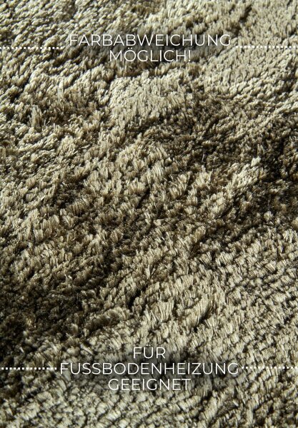 Elle Decoration Cosy Hochflor Teppich Calida Dschungelgrün Rund