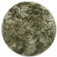 Elle Decoration Cosy Hochflor Teppich Calida Dschungelgrün Rund