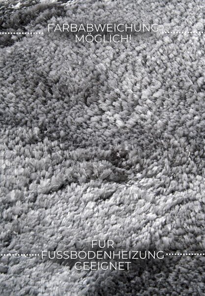 Elle Decoration Cosy Hochflor Teppich Calida Silber