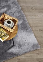 Elle Decoration Cosy Hochflor Teppich Calida Silber