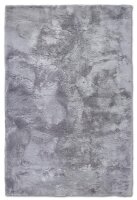 Elle Decoration Cosy Hochflor Teppich Calida Silber