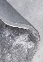 Elle Decoration Cosy Hochflor Teppich Calida Silber Rund