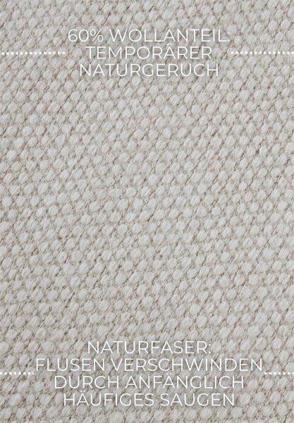 Elle Decoration Wollteppich Pradesh Natur Weiß