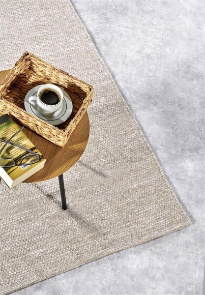 Elle Decoration Wollteppich Pradesh Linen Weiß