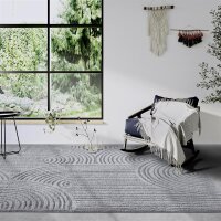 Elle Decoration Gallery Hochflor Teppich Chappe Hellgrau