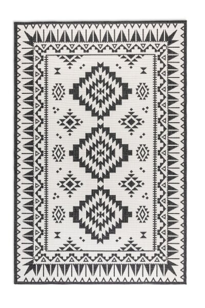 Elle Decoration Gemini In- und Outdoor Wendeteppich Dynamic Schwarz