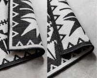 Elle Decoration Gemini In- und Outdoor Wendeteppich Dynamic Schwarz